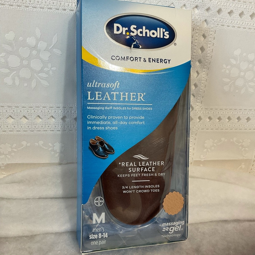 Dr. Scholl’s leather shoe inserts massaging for dress shoes